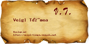 Veigl Tímea névjegykártya
